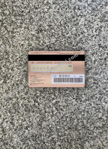 Japan Rakuten Bank visa card photolook back